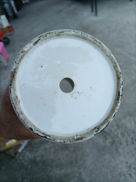 古玩陶瓷民國梅花雄鷹大雞圖帽筒拍賣，當前價格160元