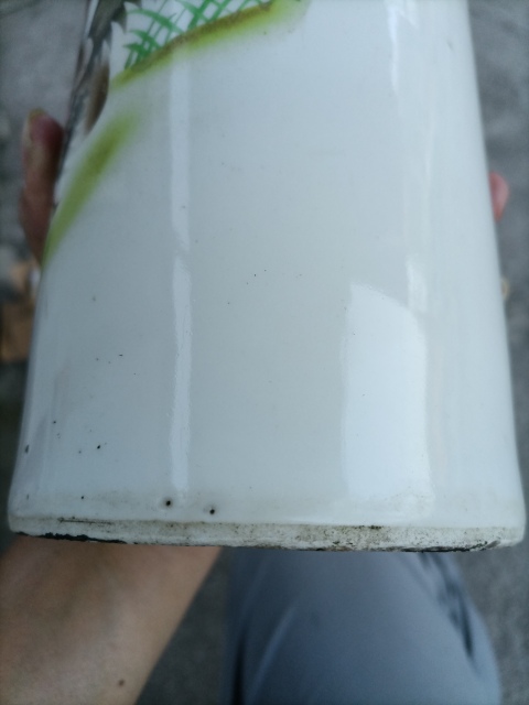 古玩陶瓷民國梅花雄鷹大雞圖帽筒拍賣，當前價格160元