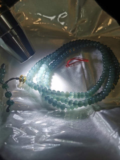 古玩玉器天然冰種翡翠珠手串拍賣,當前價格5800元