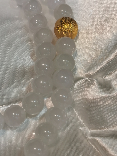古玩玉器天然冰種翡翠珠鏈拍賣,當前價格15000元