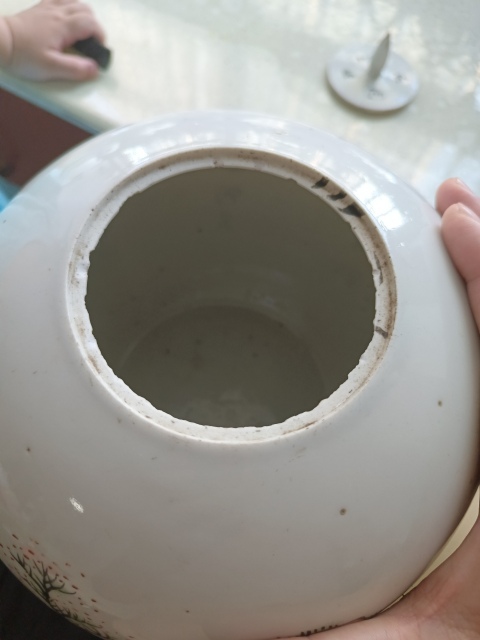 古玩陶瓷大號噴釉花鳥西瓜罐拍賣,當前價格1888元