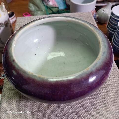 古玩陶瓷清代均紅釉筆洗拍賣,當(dāng)前價格5888元