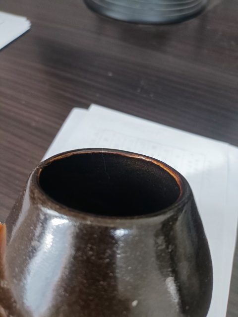 古玩陶瓷民國磁州窯系黑釉雞心罐拍賣,當(dāng)前價格999元