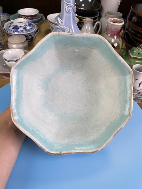 古玩陶瓷晚清·粉彩夔鳳紋八方貢碗真品鑒賞圖