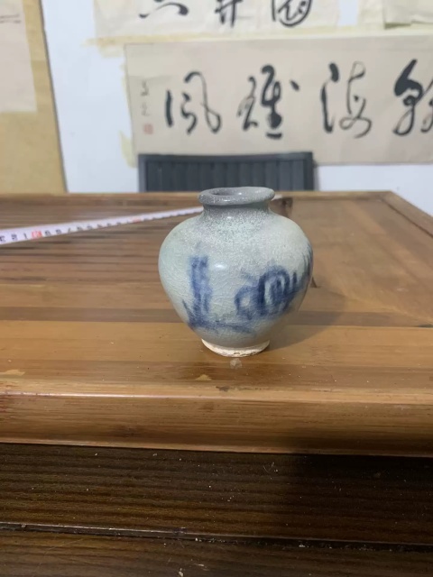 古玩陶瓷明晚期-青花花卉紋小罐拍賣，當前價格900元