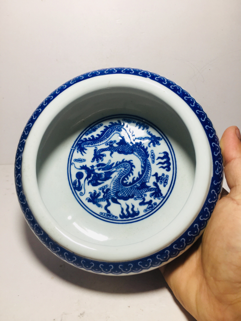 古玩陶瓷青花云龍紋水洗拍賣,當前價格128元