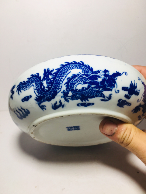 古玩陶瓷青花云龍紋水洗拍賣,當前價格128元