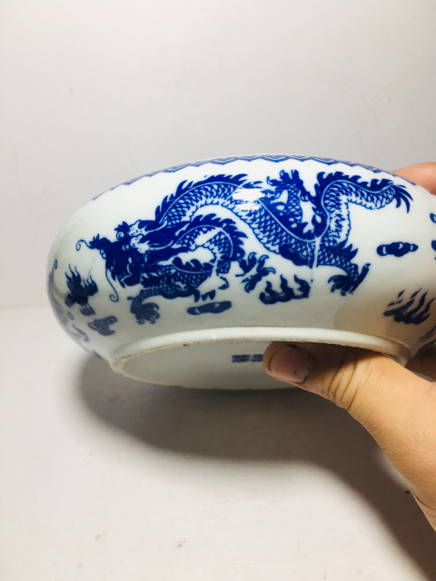 古玩陶瓷青花云龍紋水洗拍賣,當前價格128元