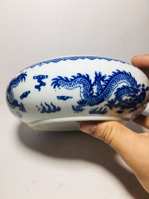 古玩陶瓷青花云龍紋水洗拍賣,當前價格128元