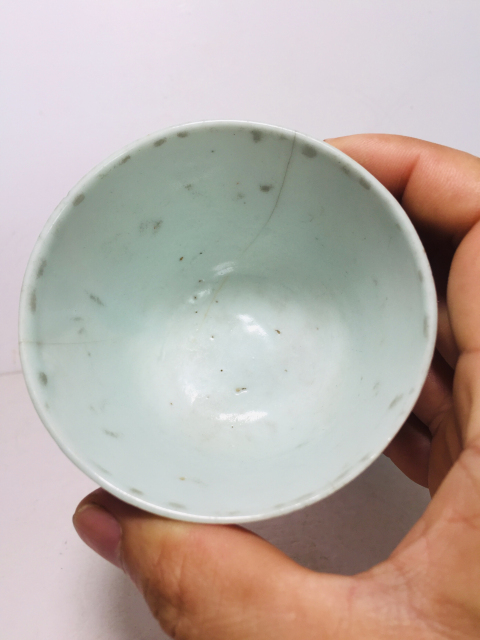 古玩陶瓷礬紅彩印章長壽紋杯一對拍賣，當前價格188元