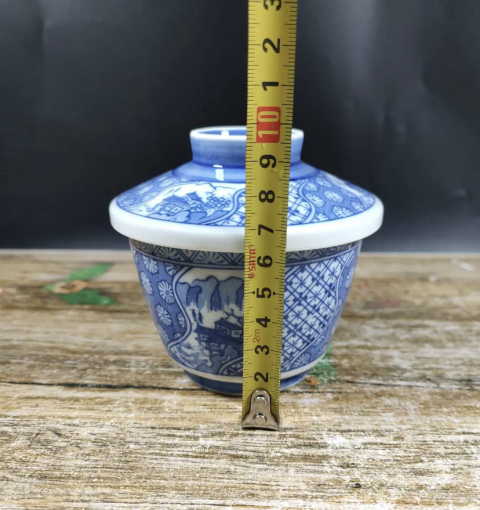 古玩陶瓷六十至八十年代青花蓋杯拍賣,當前價格160元