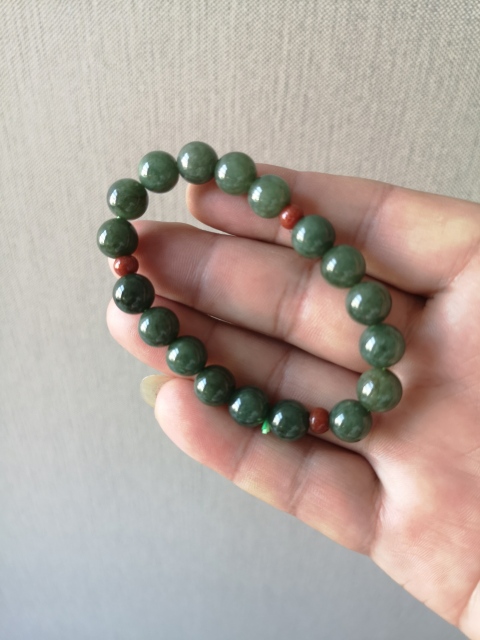 古玩玉器翡翠手鏈拍賣，當前價格189元