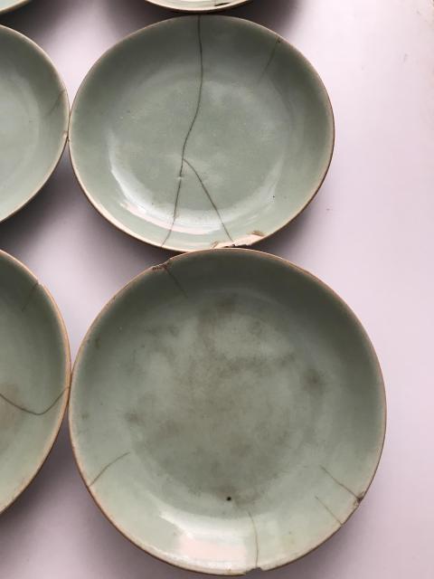 古玩陶瓷豆青釉盤拍賣,當(dāng)前價格600元