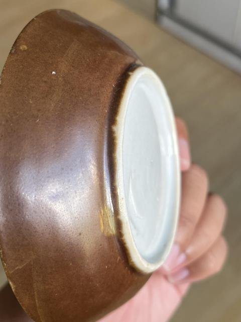古玩陶瓷外醬釉內(nèi)青花杯碟一套拍賣，當(dāng)前價(jià)格1800元