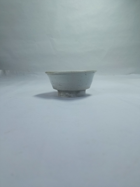 古玩陶瓷明末清初?單色白釉杯?拍賣,當前價格200元