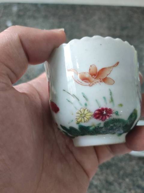 古玩陶瓷粉彩杯拍賣，當前價格8000元
