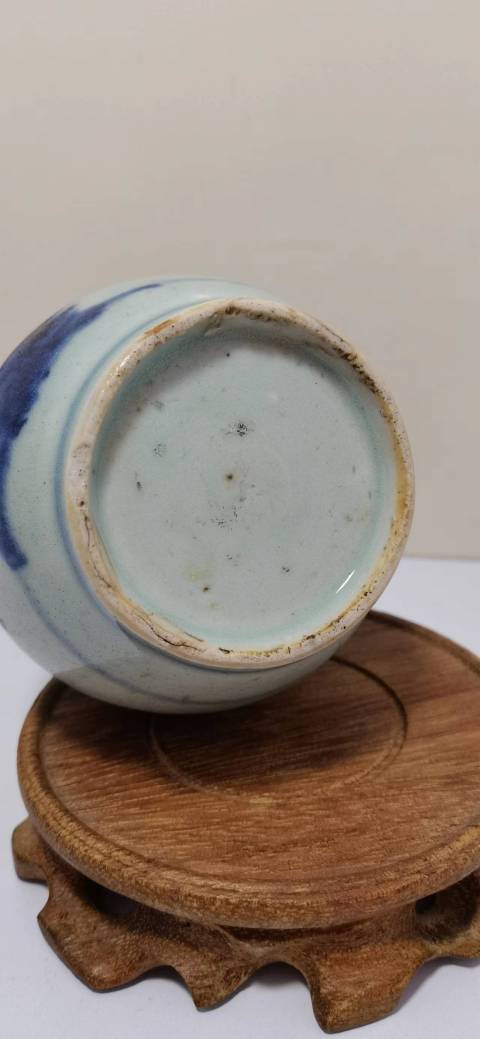 古玩陶瓷清中道光山水紋青花長頸瓶拍賣,當前價格2300元