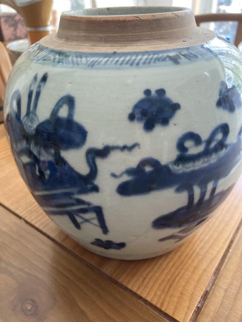 古玩陶瓷雍正青花博古圖罐拍賣，當前價格7888元