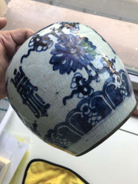 古玩陶瓷清早期康熙花間壽字紋青花蓋罐全品拍賣,當(dāng)前價(jià)格4999元