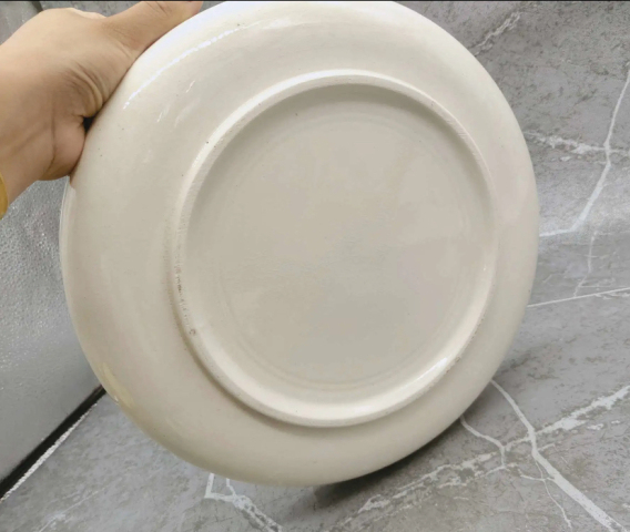 古玩陶瓷出口創匯期山水紋青花盤拍賣，當前價格398元