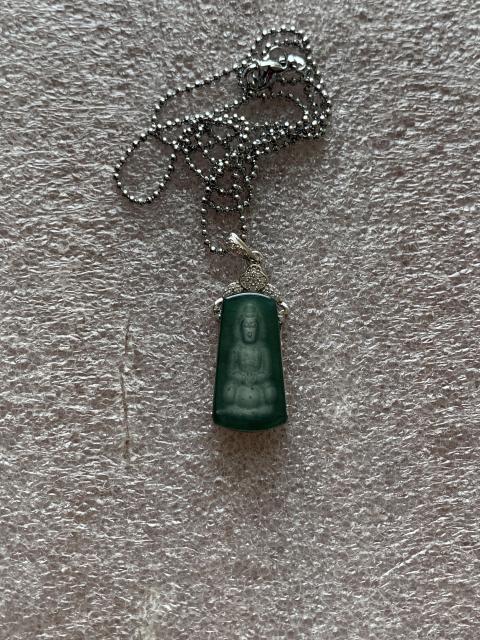 古玩玉器陽綠翡翠觀音拍賣，當前價格580元