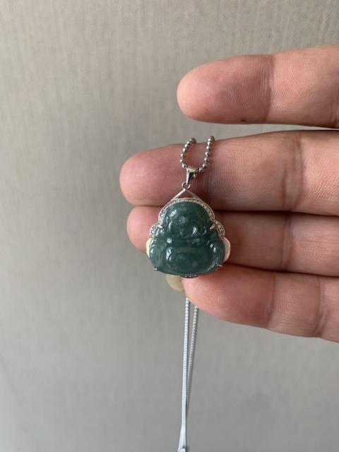 古玩玉器翡翠彌勒拍賣，當(dāng)前價(jià)格398元