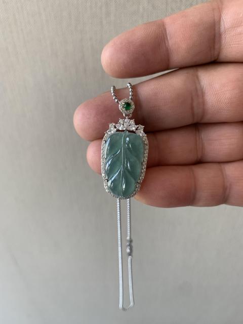 古玩玉器翡翠一葉有成拍賣，當前價格398元