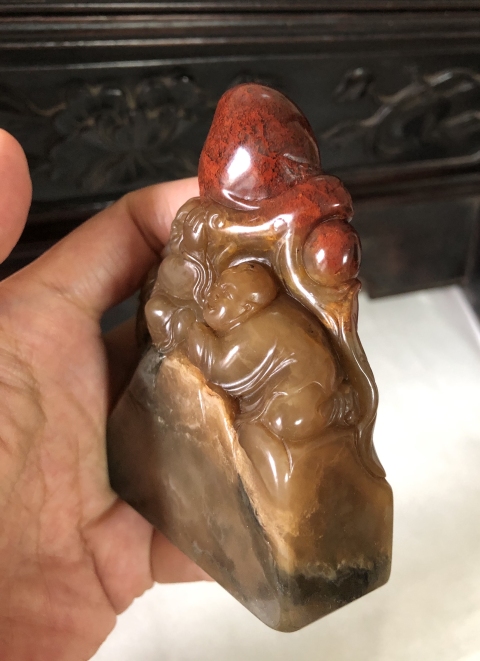 古玩雜項壽山石老印章拍賣,當前價格9999元