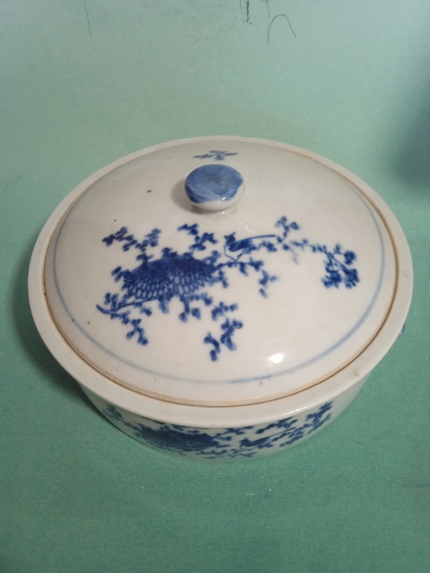 古玩陶瓷清青花花鳥紋盆鍋拍賣,當(dāng)前價(jià)格999元