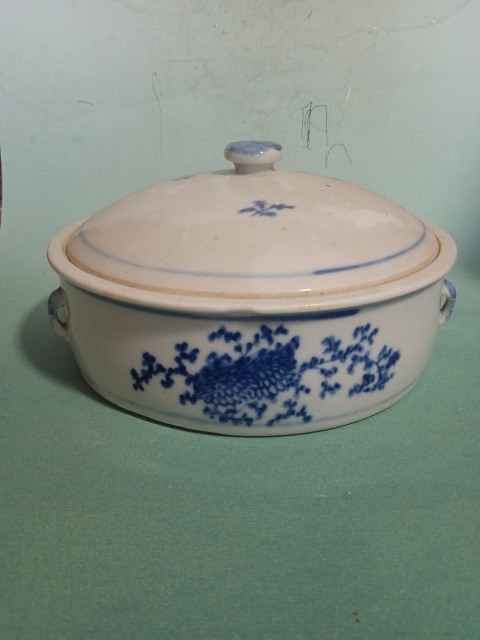 古玩陶瓷清青花花鳥紋盆鍋拍賣,當(dāng)前價(jià)格999元