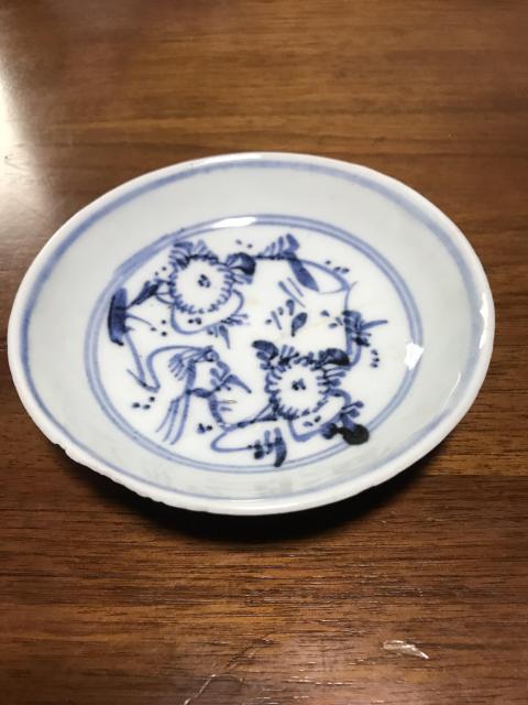 古玩陶瓷青花花鳥花卉紋盤拍賣,當前價格600元