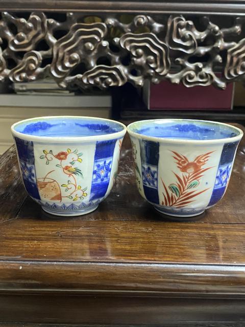 古玩陶瓷日本大正大明成化年制款青花彩繪杯拍賣,當前價格230元
