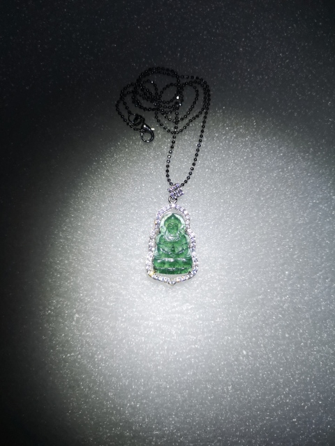 古玩玉器翡翠觀音拍賣,當前價格480元