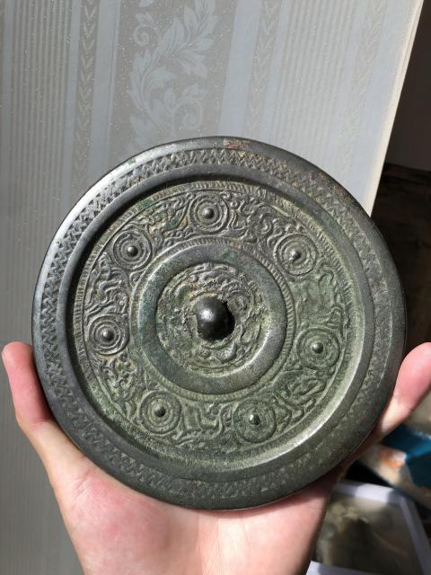古玩銅器漢代七乳神獸鏡（已保真）拍賣，當前價格33333元