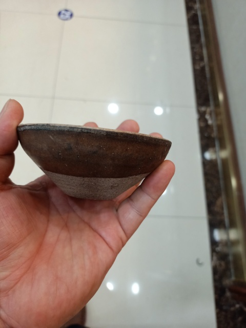 古玩陶瓷褐釉白覆輪盞拍賣，當前價格6600元