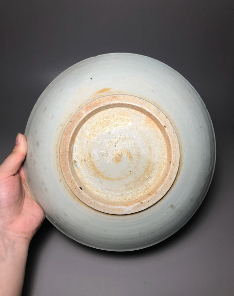 古玩陶瓷（館藏精品）永金興記款青白釉大盤拍賣，當前價格1588元
