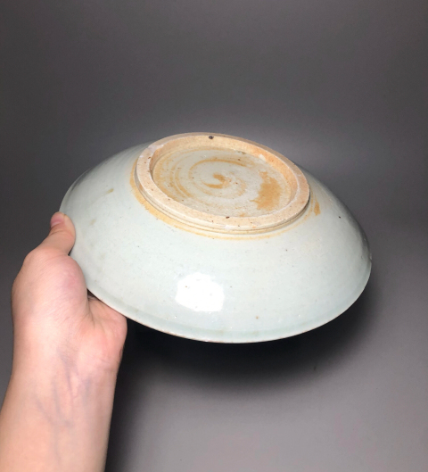 古玩陶瓷（館藏精品）永金興記款青白釉大盤拍賣，當前價格1588元