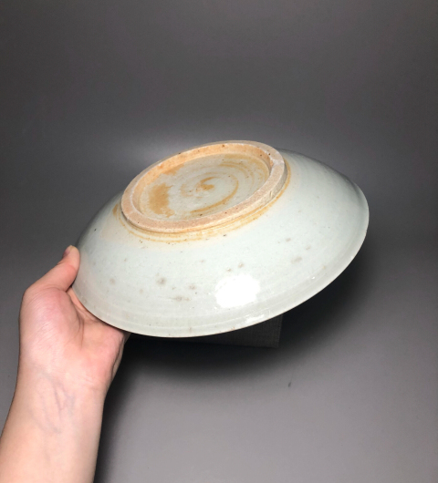 古玩陶瓷（館藏精品）永金興記款青白釉大盤拍賣，當前價格1588元