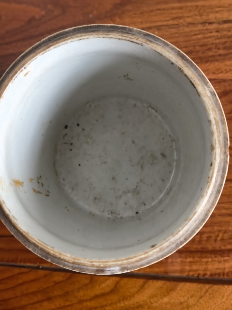 古玩陶瓷光緒粉彩花鳥紋蓋缸（把玩學習佳品）拍賣，當前價格450元