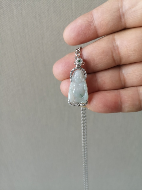 古玩玉器翡翠彌勒拍賣，當(dāng)前價格298元