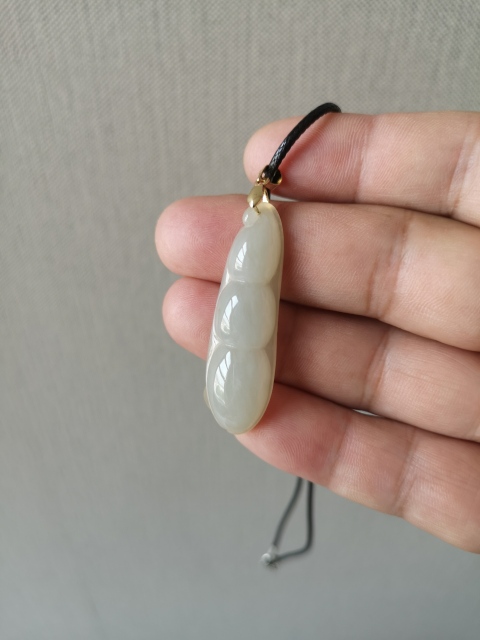 古玩玉器翡翠福豆拍賣，當前價格298元