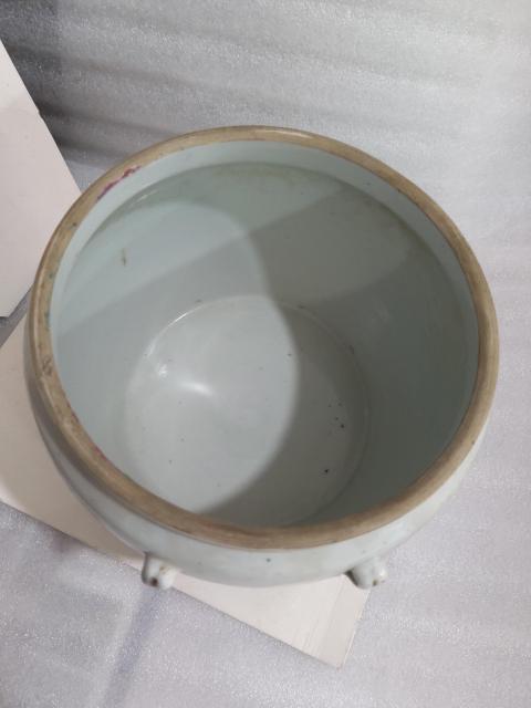 古玩陶瓷晚清人物紋粉彩四系粥罐拍賣，當前價格2880元