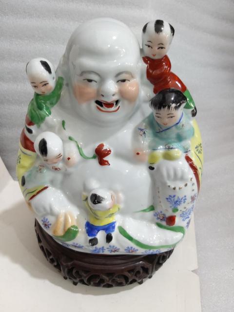 古玩陶瓷雙11秒殺創匯五子彌勒佛拍賣,當前價格0元