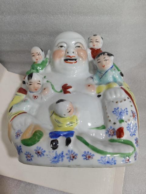 古玩陶瓷雙11秒殺創匯五子彌勒佛拍賣,當前價格0元