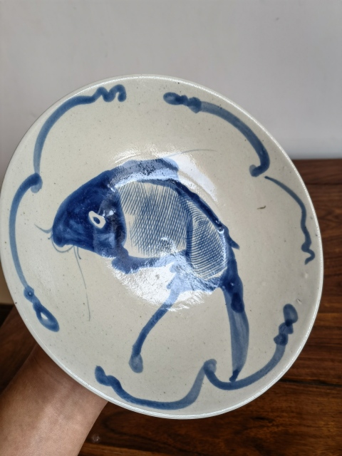 古玩陶瓷這么好的品相魚盤漂亮還是難得拍賣,當前價格288元