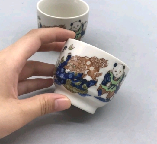 古玩陶瓷六十至八十年代嬰戲紋杯拍賣，當前價格120元