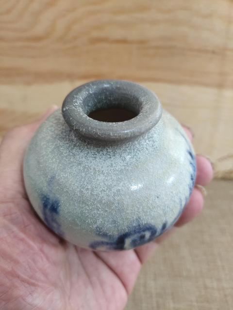 古玩陶瓷明晚期-青花花卉紋小罐拍賣，當前價格900元