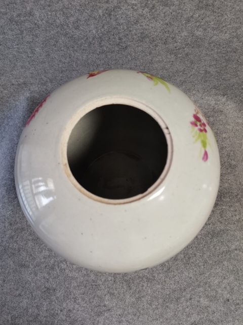 古玩陶瓷民國大名家花鳥紋淺絳彩冬瓜罐拍賣，當前價格1800元