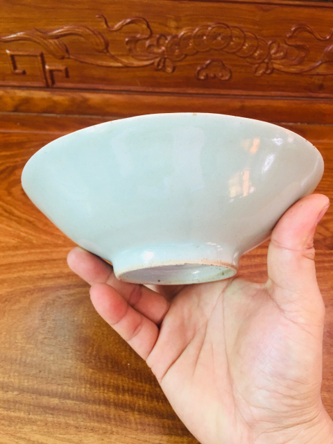 古玩陶瓷豆青釉碗拍賣,當前價格0元