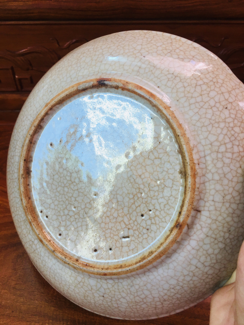 古玩陶瓷哥釉盤拍賣，當前價格1800元